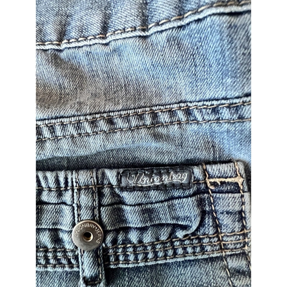 Vintage Y2K UnionBay Juniors Denim Cargo Shorts 3 Blue Juniors Retro Millennial - Picture 12 of 15